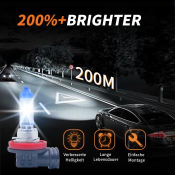 2er Set H11 55W Xenon Style Look Lampen Weiß Halogen Birnen Autolampe GLÜHBIRNEN