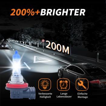 2er Set H8 35W Xenon Style Look Lampen Weiß Halogen Birnen Autolampe GLÜHBIRNEN