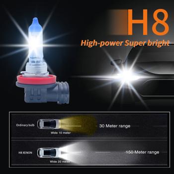 2er Set H8 35W Xenon Style Look Lampen Weiß Halogen Birnen Autolampe GLÜHBIRNEN