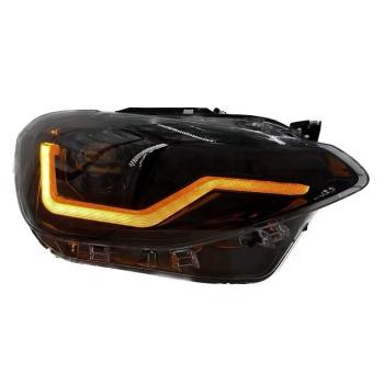 VOLL LED Tagfahrlicht Angel Eyes Scheinwerfer für BMW 1er F20/F21 11-15 schwarz mit dynamischen Blinker