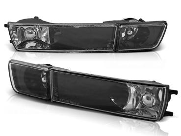 Klarglas Frontblinker / Nebelscheinwerfer für VW Golf 3 91-97 / Vento 92-98 schwarz