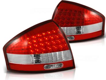 LED Rückleuchten für Audi A6 C5 4B Limo Bj. 97-04 Rot/Chrom