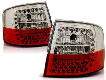 LED Rückleuchten für Audi A6 C5 4B Avant Bj. 97-04 Rot/Chrom