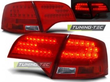 LED Rückleuchten für Audi A4 B7 (8E) Avant Bj. 04-08 Rot/Chrom