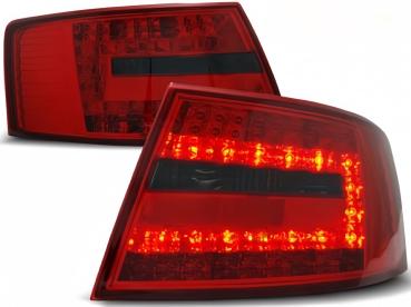 LED Rückleuchten für Audi A6 C6 4F Limo Bj. 04-08 Rot/Smoke 6-PIN