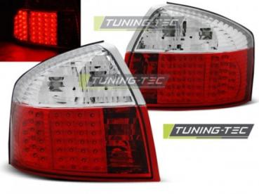 LED Rückleuchten für Audi A4 B6 (8E) Limo Bj. 00-04 Rot/Chrom