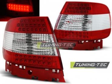 LED Rückleuchten für Audi A4 B5 Limo Bj. 94-00 Rot/Chrom