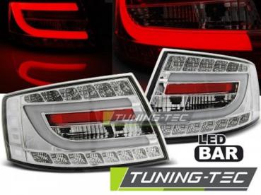 LED Lightbar Rückleuchten für Audi A6 C6 4F Limo Bj. 04-08 Chrom 7-PIN