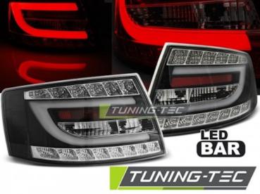 LED Lightbar Rückleuchten für Audi A6 C6 4F Limo Bj. 04-08 Schwarz 7-PIN