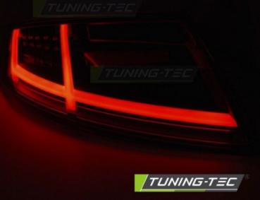 Voll LED Lightbar Rückleuchten für Audi TT 06-14 Rot/Chrom dynamischer Blinker