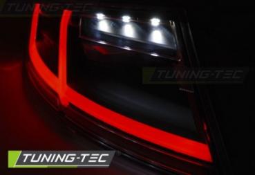 Voll LED Lightbar Rückleuchten für Audi TT 06-14 Rot/Chrom dynamischer Blinker