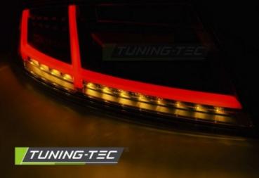 Voll LED Lightbar Rückleuchten für Audi TT 06-14 Rot/Chrom dynamischer Blinker