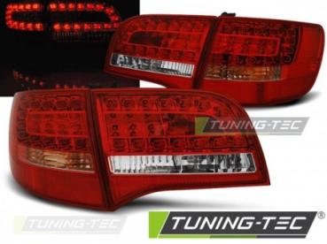 LED Rückleuchten für Audi A6 4F (C6) Avant 04-08 rot/klar in Facelift Optik