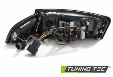 LED Lightbar Rückleuchten für Audi A6 C6 4F Limo Bj. 08-11 Rot/Chrom