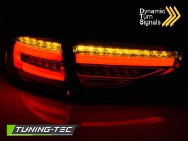 Voll LED Lightbar Rückleuchten für Audi A4 B8 (8K) Bj. 11-15 Rot/Chrom für LED