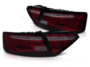 Voll LED Lightbar Rückleuchten für Audi A5 Coupe Cabrio Sportback 11- Rot/Smoke