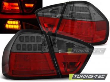LED Lightbar Rückleuchten für BMW E90 Limo Bj. 05-08 Rot/Smoke