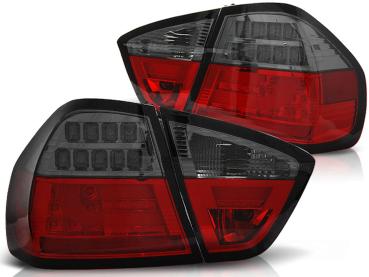 LED Lightbar Rückleuchten für BMW E90 Limo Bj. 05-08 Rot/Smoke