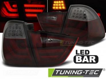 LED Lightbar Rückleuchten für BMW E91 LCI Touring Bj. 08-12 Rot/Smoke