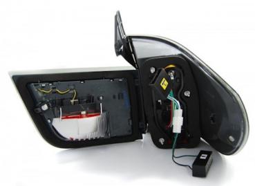 LED Lightbar Rückleuchten für BMW X5 E70 Bj. 07-10 Rot/Chrom