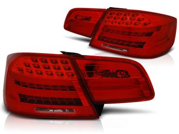 LED Lightbar Rückleuchten für BMW E92 Coupe Bj. 06-10 Rot/Chrom LCI Optik