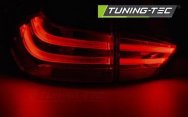 Preview: LED Lightbar Rückleuchten für BMW X1 E84 Bj. 09-12 Rot/Chrom