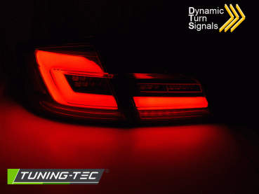 Voll LED Lightbar Rückleuchten für BMW F10 Limo Bj. 10-16 Rot/Smoke