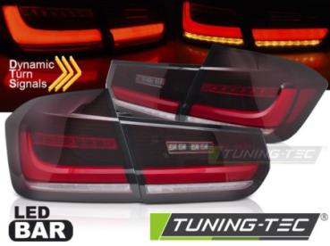Voll LED Rückleuchten für BMW F30 Limo Bj. 11-19 Rot/Chrom dynamischer Blinker