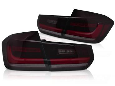 Voll LED Rückleuchten für BMW F30 Limo Bj. 11-19 Rot/Smoke dynamischer Blinker