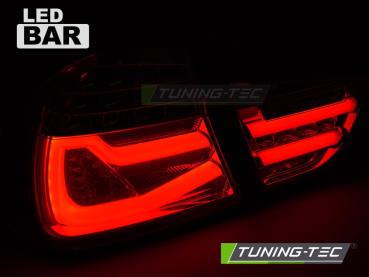 Voll LED Lightbar Rückleuchten für BMW E90 LCI Limo Bj. 08-12 Rot/Smoke