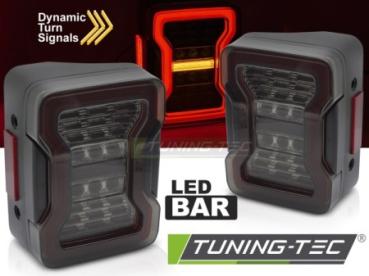 LED Lightbar Rückleuchten für Chrysler Jeep Wrangler JK ab 2007 Smoke dynamischen Blinker