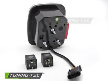 VOLL LED Upgrade Design Rückleuchten Set für Chrysler Jeep Wrangler YJ 91-96 / TJ 96-06 schwarz/weiß dynamisch