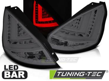 LED Lightbar Rückleuchten für Ford Fiesta MK7 Bj. 08-12 Smoke