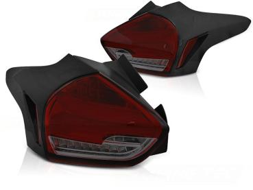 LED Lightbar Rückleuchten für Ford Focus MK3 15-18 Rot/Smoke dynamischer Blinker