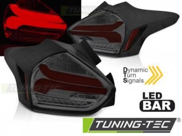 LED Lightbar Rückleuchten für Ford Focus MK3 15-18 Smoke/Rot dynamischer Blinker