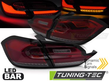 Voll LED Lightbar Rückleuchten für Ford Fiesta MK8 Bj. 17-21 Rot/Smoke