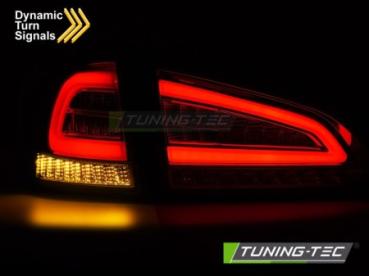Voll LED Lightbar Rückleuchten für Ford Focus MK3 Turnier Bj. 11-18 Rot/Smoke