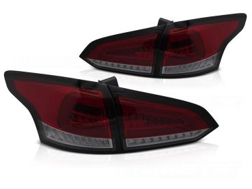 Voll LED Lightbar Rückleuchten für Ford Focus MK3 Turnier Bj. 11-18 Rot/Smoke