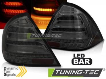 Voll LED Lightbar Rückleuchten für Mercedes C-Klasse W203 Limo Bj. 00-04 Smoke