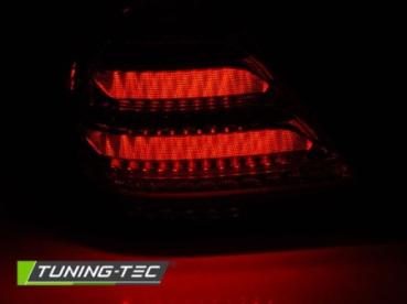 Voll LED Lightbar Rückleuchten für Mercedes C-Klasse W203 Limo 04-07 Rot/Smoke