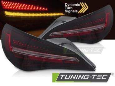 Voll LED Lightbar Rückleuchten für Mercedes Benz CLA C117 Bj. 13-19 Rot/Chrom