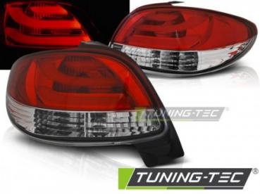LED Rückleuchten für Peugeot 206 Bj. 98-06 Rot/Chrom