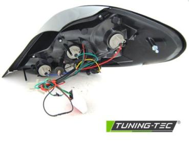 LED Lightbar Rückleuchten für Peugeot 207 Bj. 06-09 Rot/Chrom