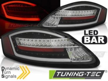 Voll LED Lightbar Rückleuchten für Porsche Boxster 987 + Cayman 04-09 Schwarz