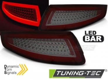 Voll LED Lightbar Rückleuchten für Porsche 911 997 Bj. 04-08 Rot/Smoke