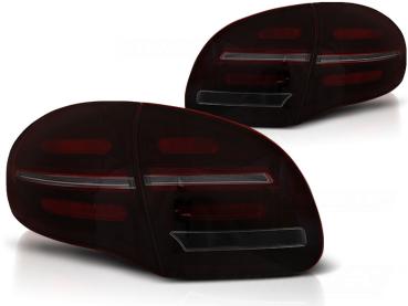 Voll LED Lightbar Rückleuchten für Porsche Cayenne 958 92A Bj. 10-14 Rot/Smoke