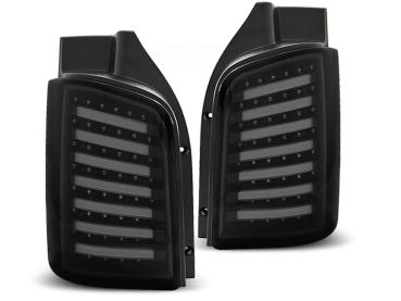 LED Lightbar Rückleuchten für VW T5 / T5 GP  03-15 Schwarz Smoke (Flügeltüren)