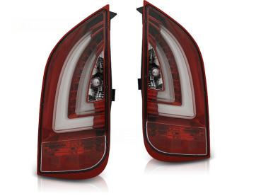 LED Lightbar Rückleuchten für VW UP! und Skoda Citigo Bj. 11-21 Rot/Chrom