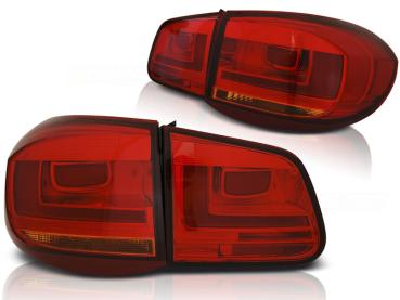 LED Lightbar Rückleuchten für VW Tiguan 5N Bj. 07-11 Rot/klar