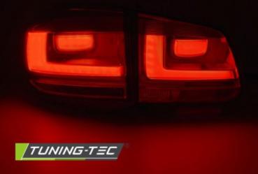 LED Lightbar Rückleuchten für VW Tiguan 5N Bj. 07-11 Dunkelrot/Smoke